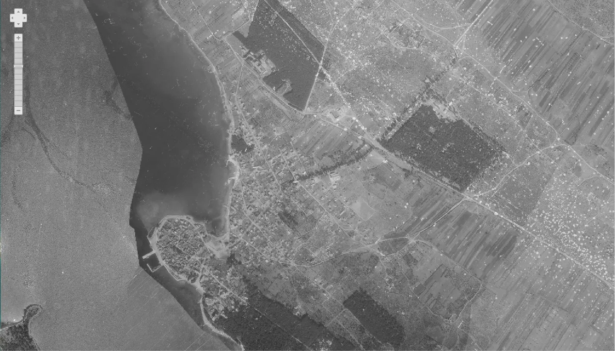 Biograd na Moru iz zraka 1968.