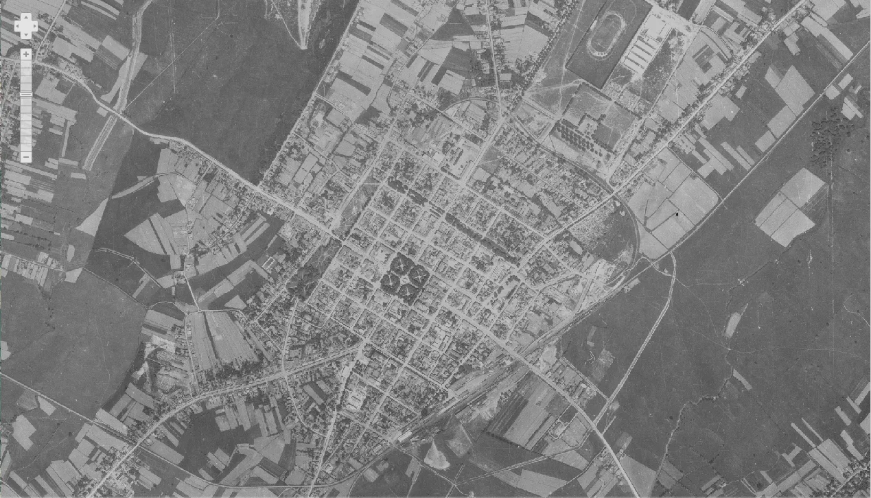 Bjelovar iz zraka 1968.