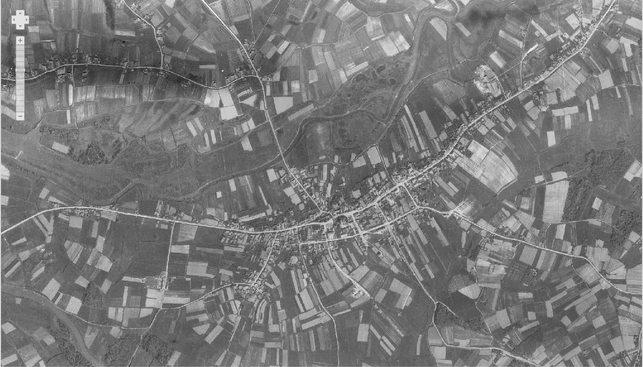 Čazma iz zraka 1968.