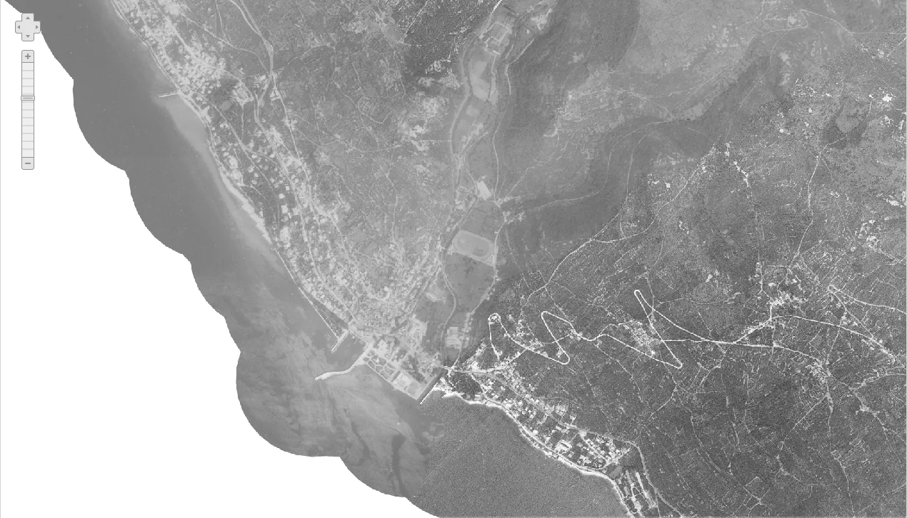 Crikvenica iz zraka 1968.