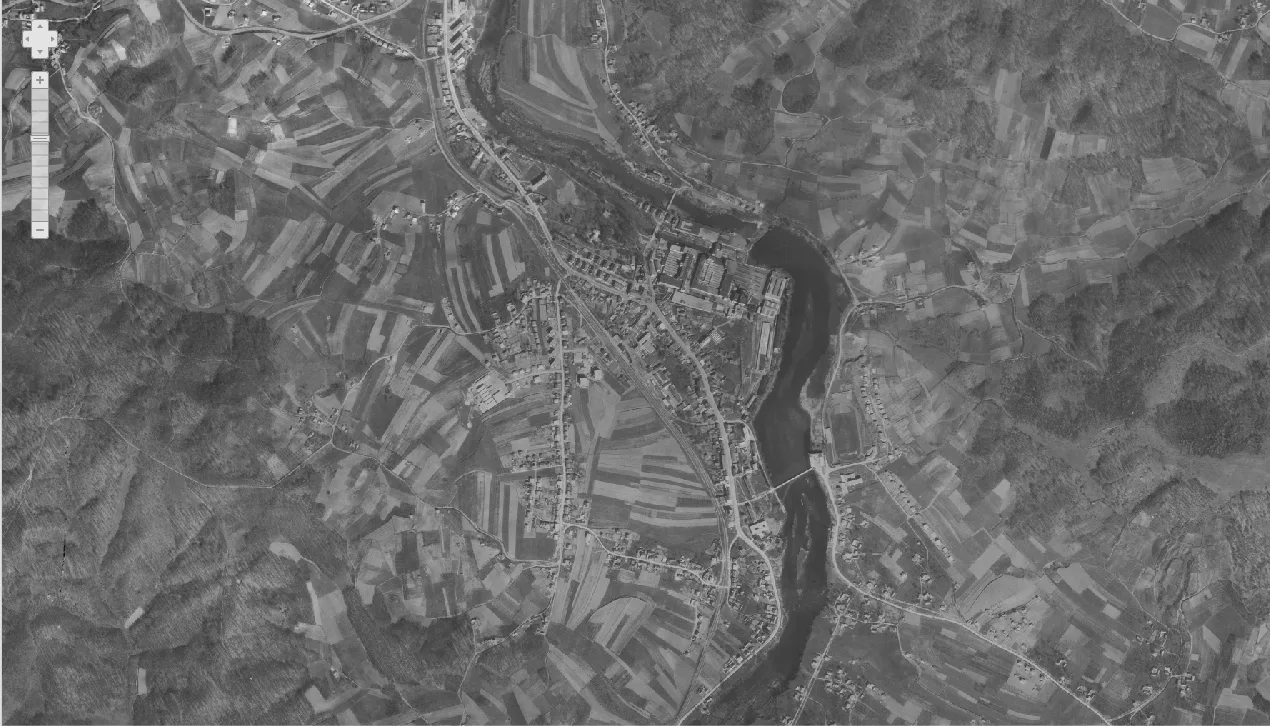 Duga Resa iz zraka 1968.