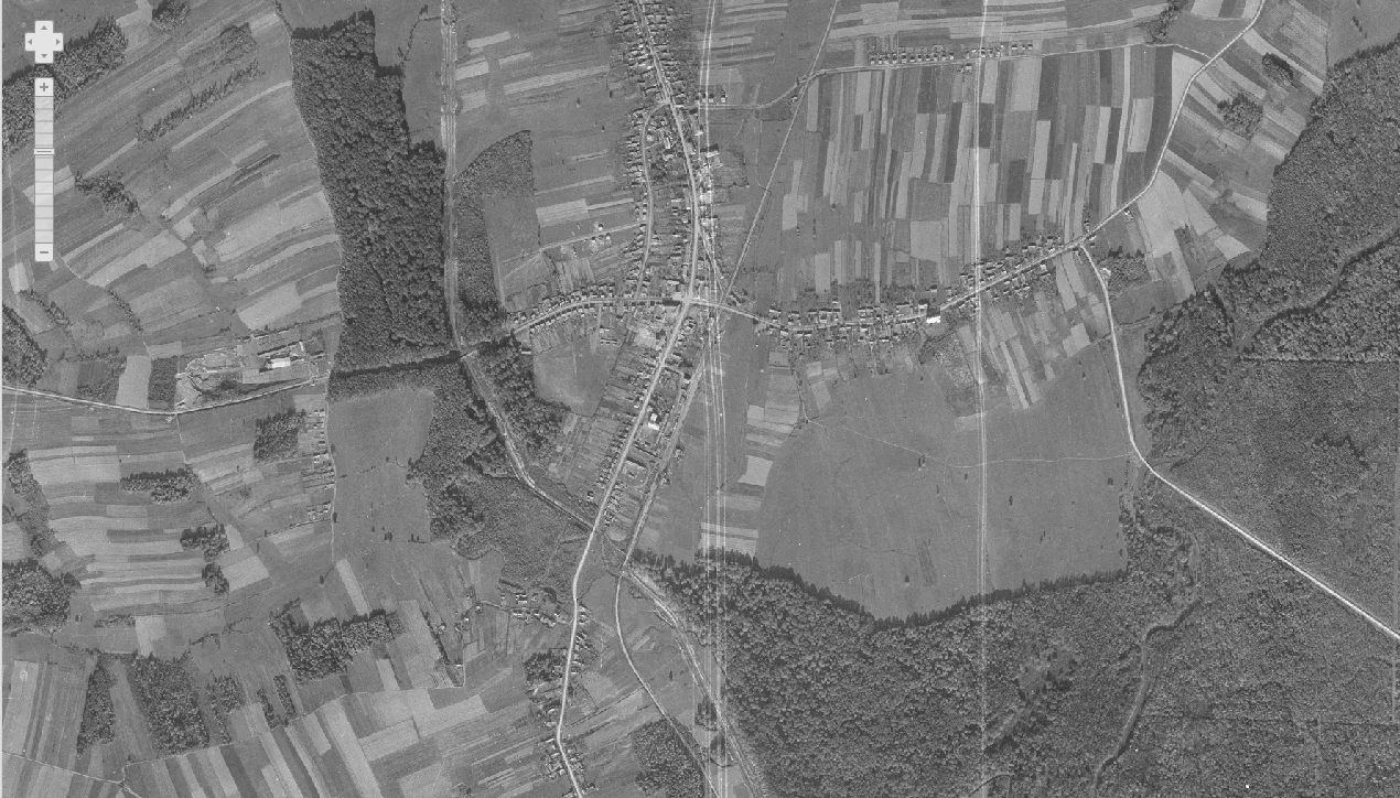 Garešnica iz zraka 1968.