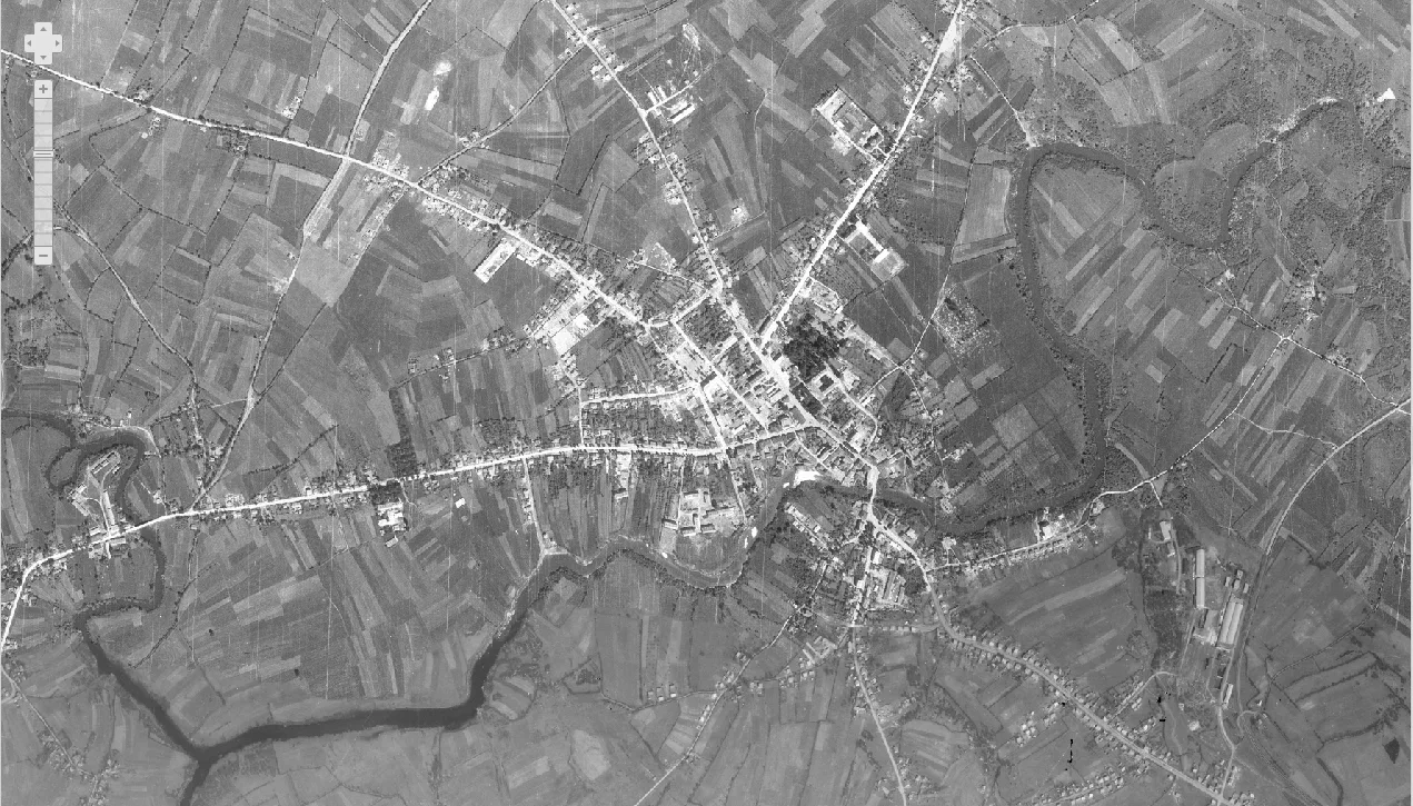 Gospić iz zraka 1968.