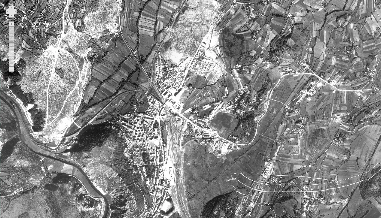 Knin iz zraka 1968.