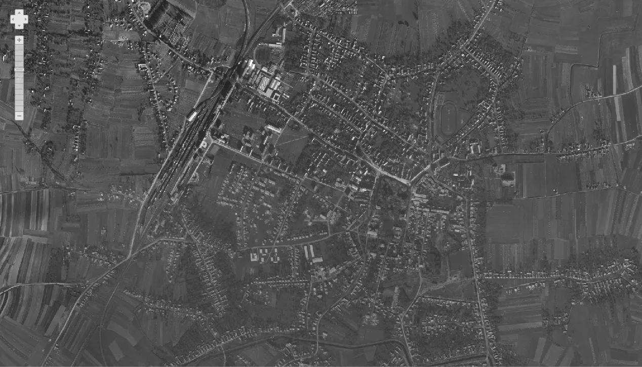 Koprivnica iz zraka 1968.