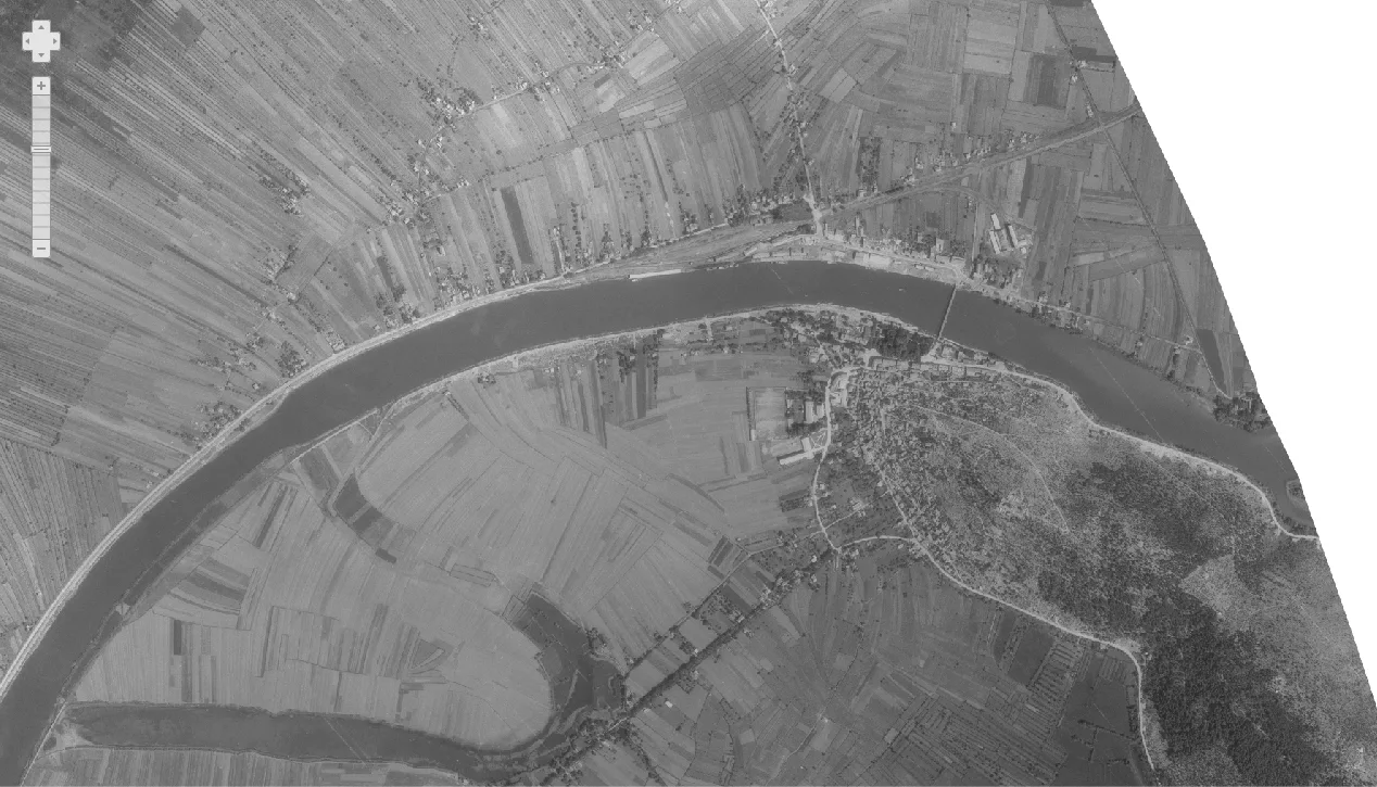 Metković iz zraka 1968.