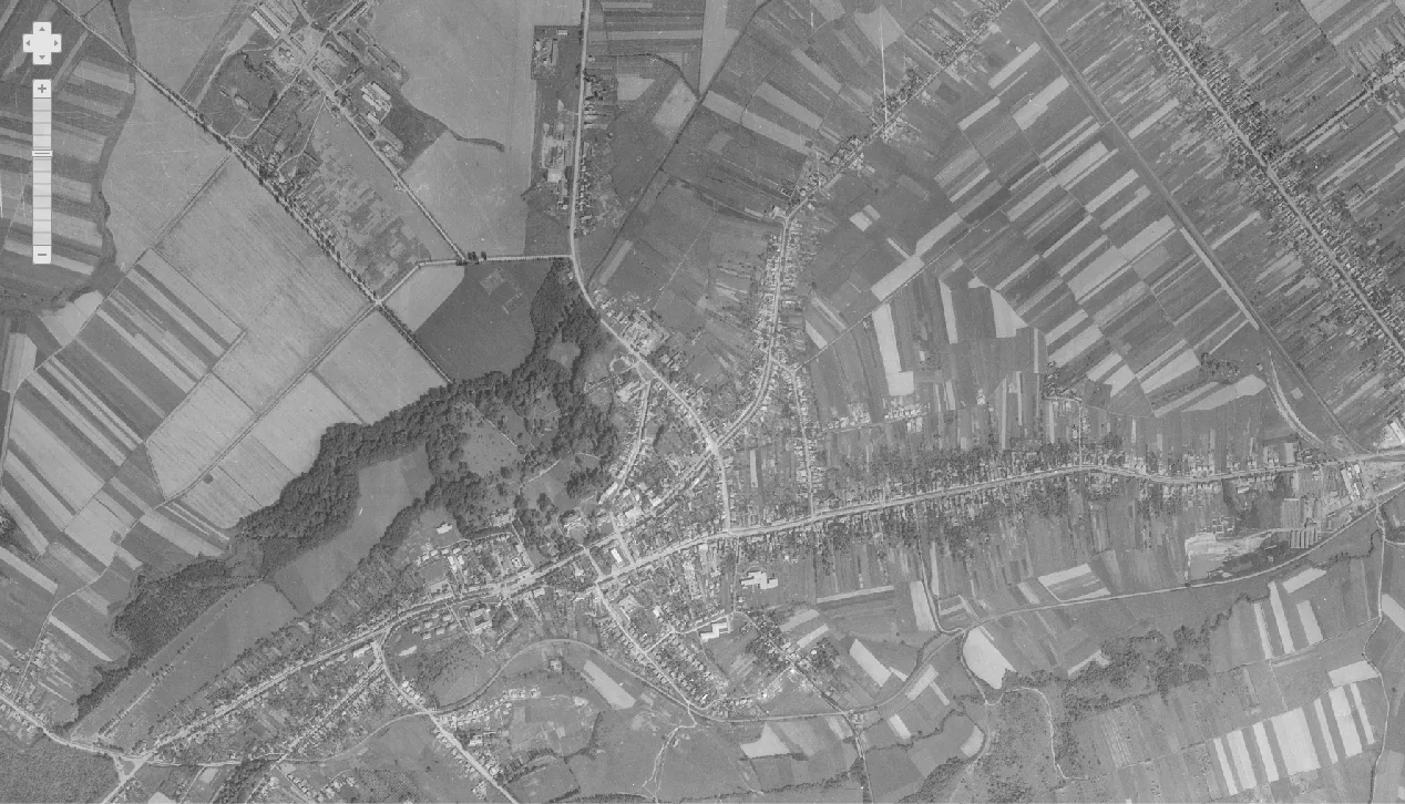 Našice iz zraka 1968.