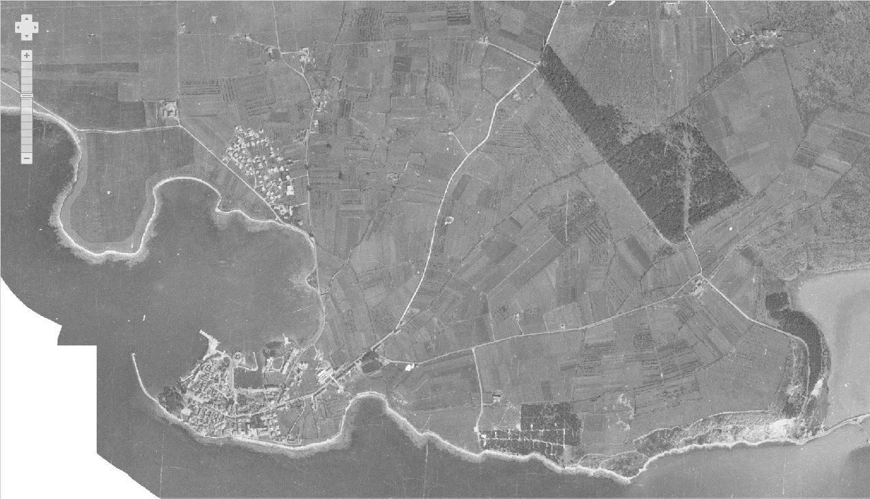 Novigrad – Cittanova iz zraka 1968.