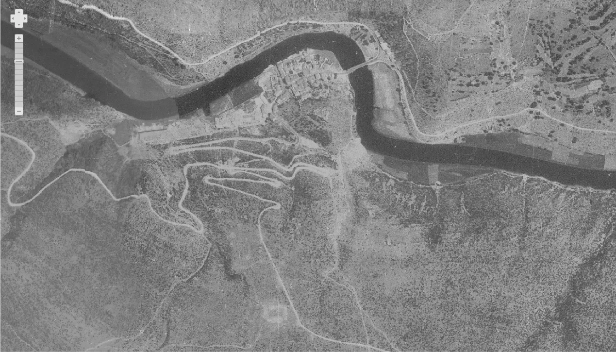 Obrovac iz zraka 1968.