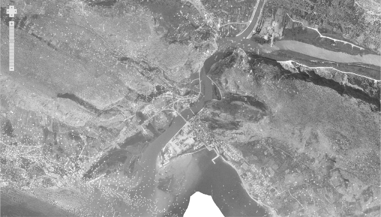 Omiš iz zraka 1968.