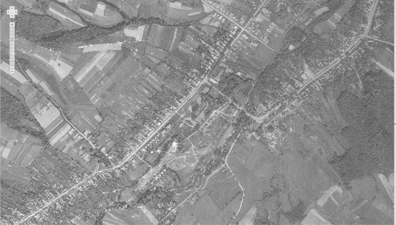 Orahovica iz zraka 1968.