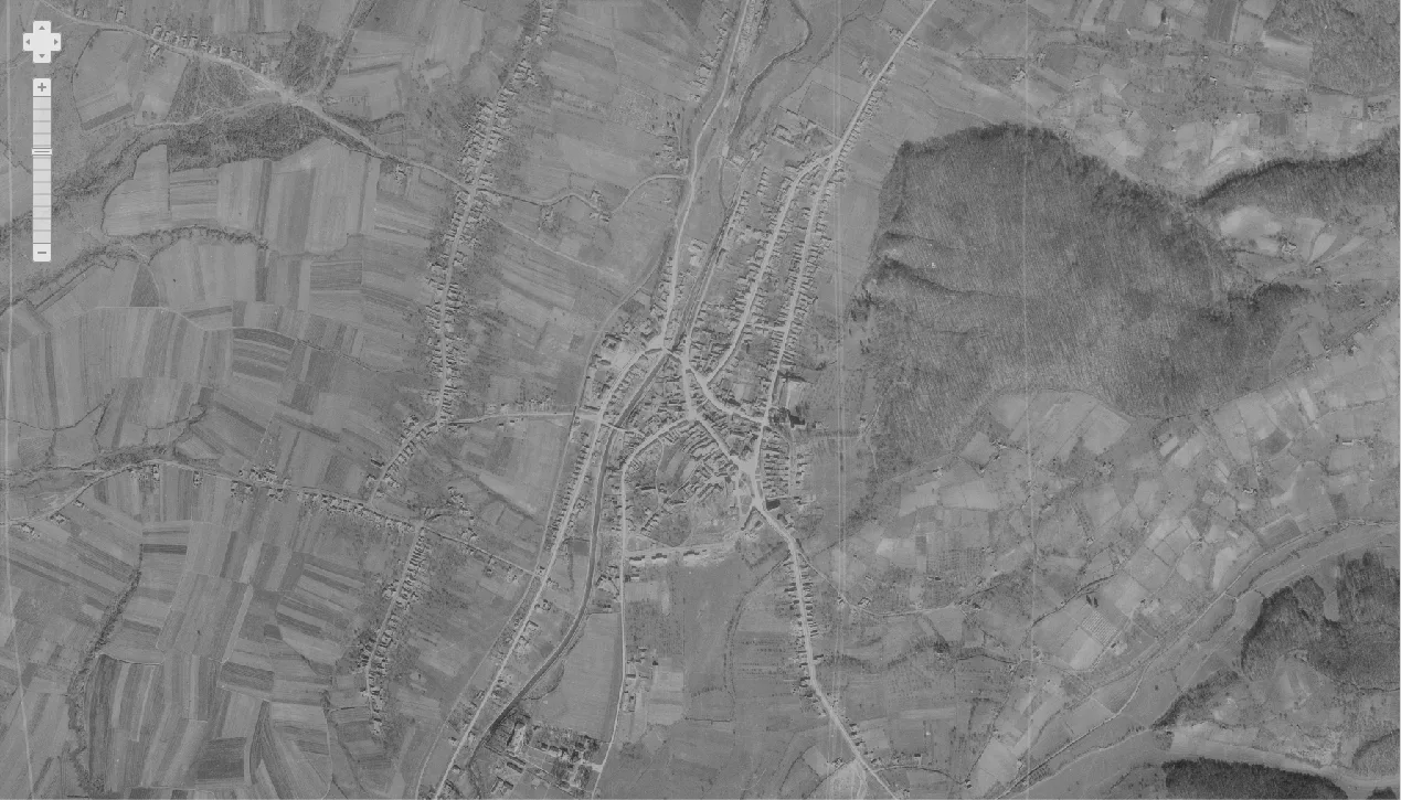 Pakrac iz zraka 1968.