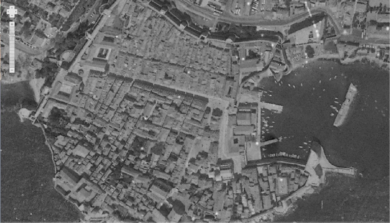 Stari grad Dubrovnik iz zraka 1968.