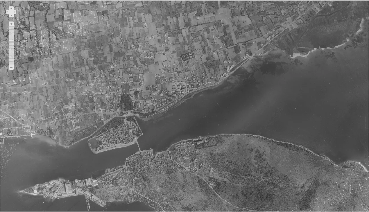 Trogir iz zraka 1968.