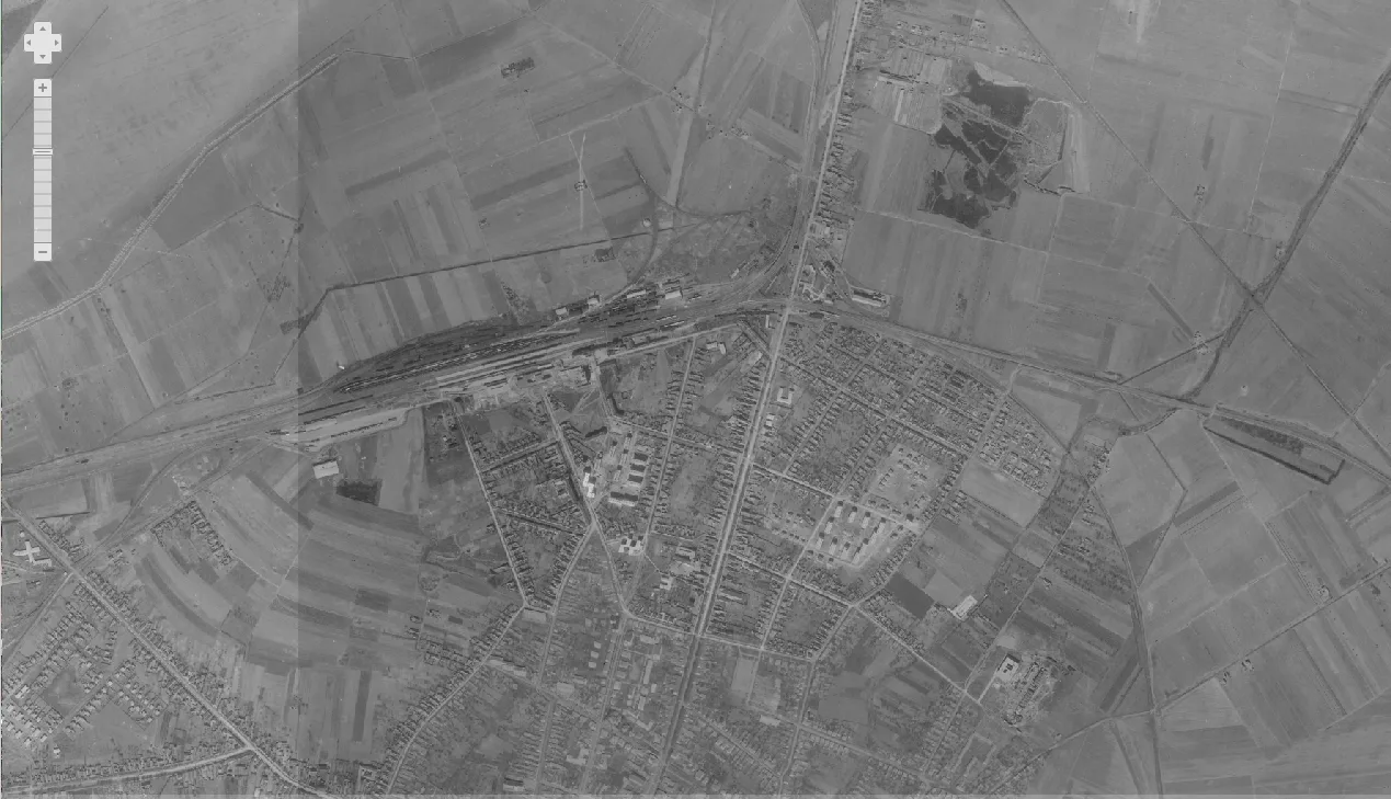 Vinkovci iz zraka 1968.