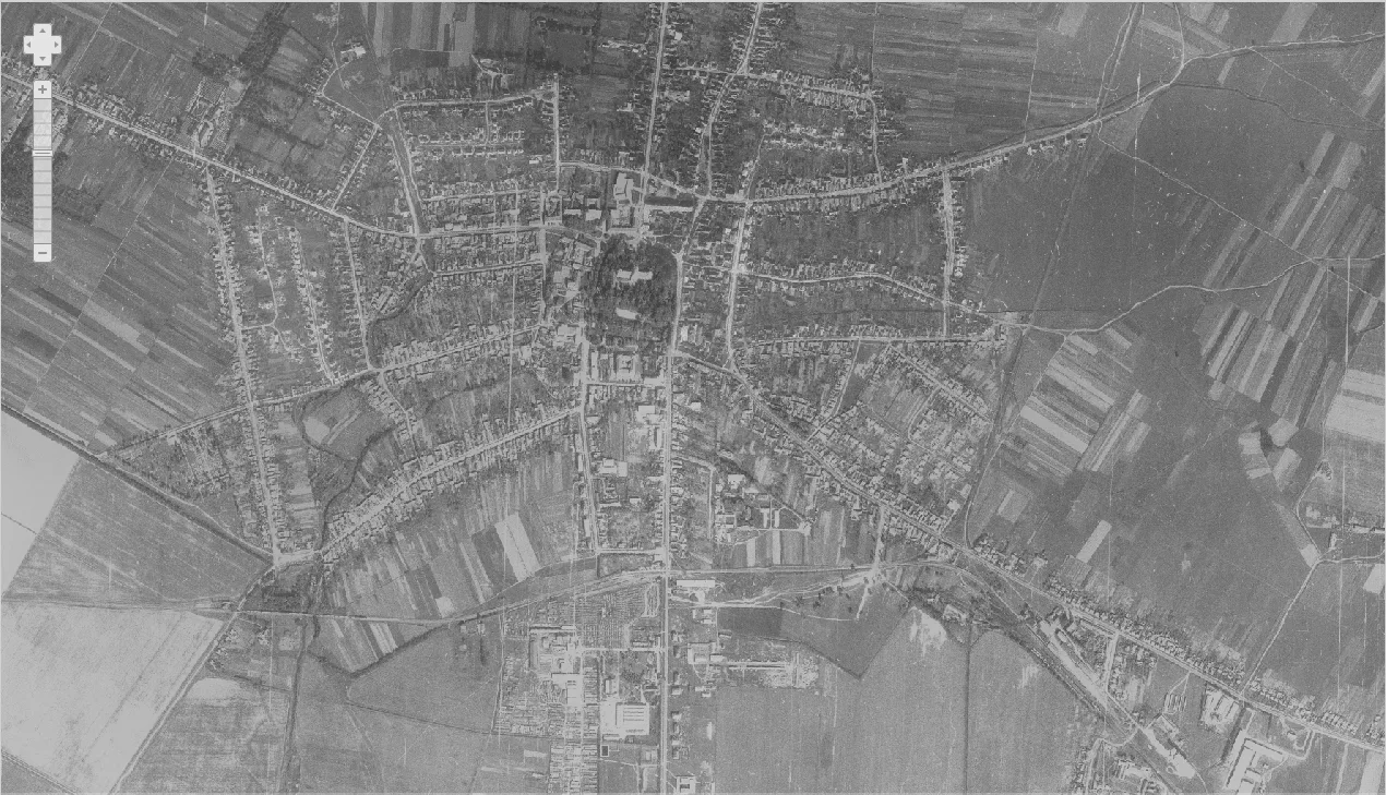 Virovitica iz zraka 1968.