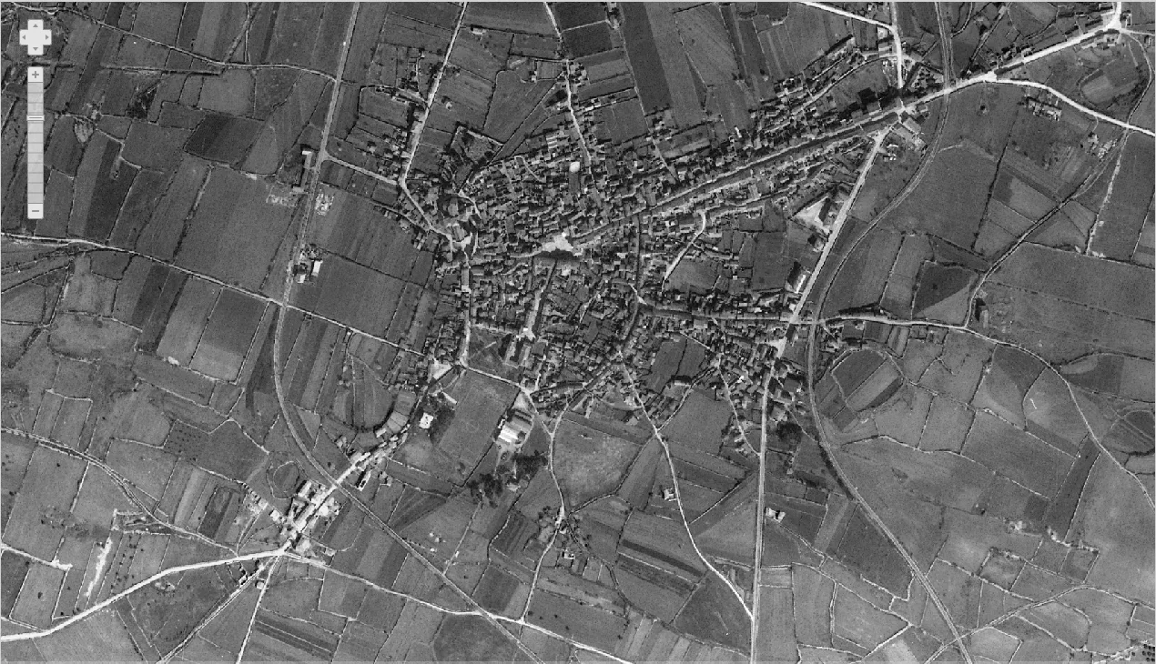 Vodnjan – Dignano iz zraka 1968.